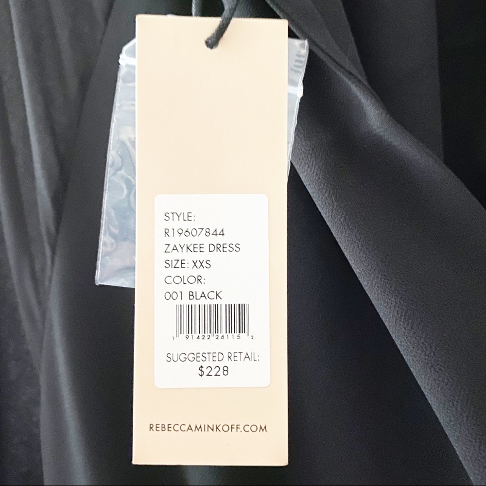 (NWT) Rebecca Minkoff | Zaykee Blouse Black Dress - Picture 9 of 12